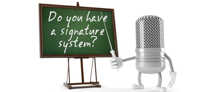 Create your own signature system